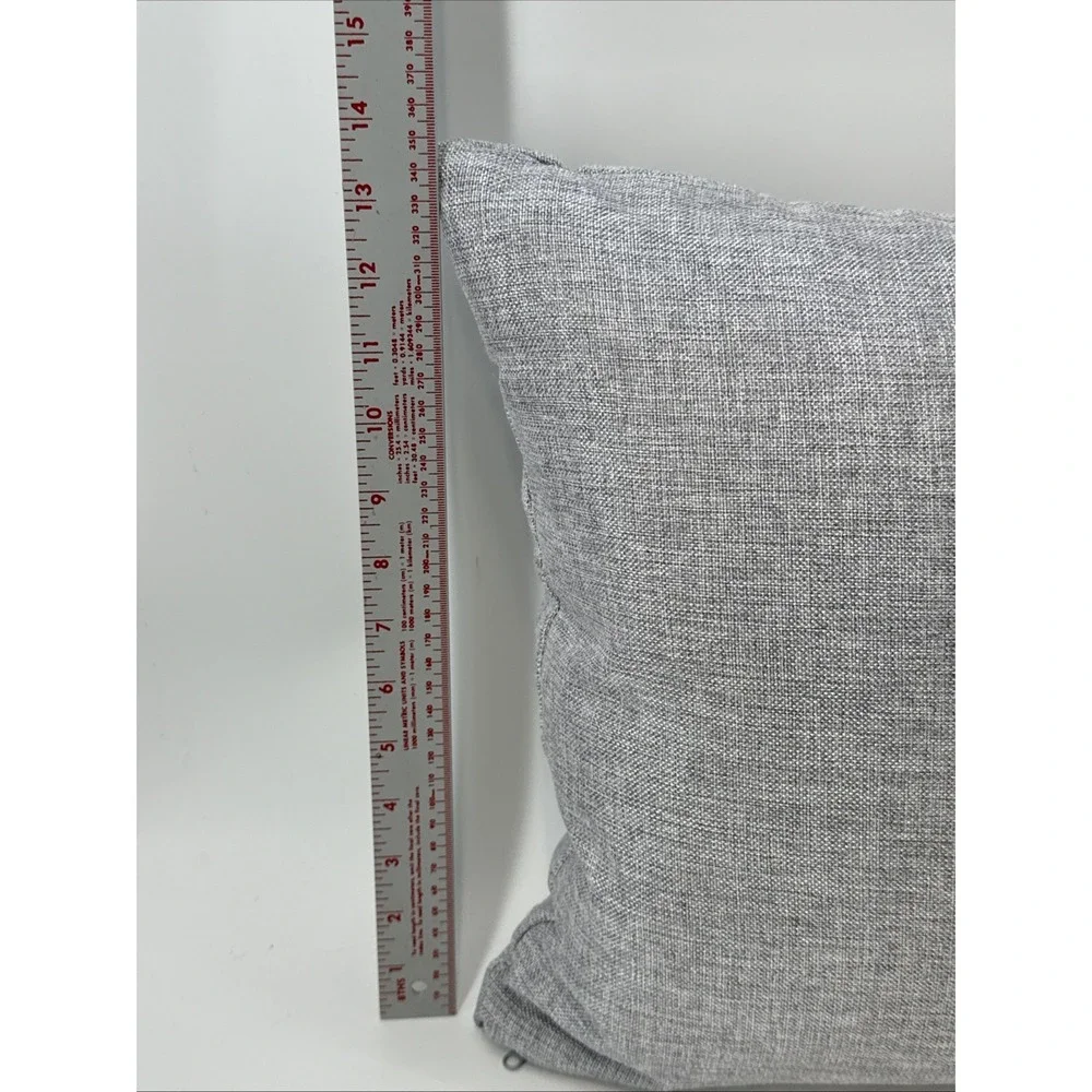 2-Secret Celebrity Merry Christmas Gray Deer Embroidered‎ Throw Pillows NWT
